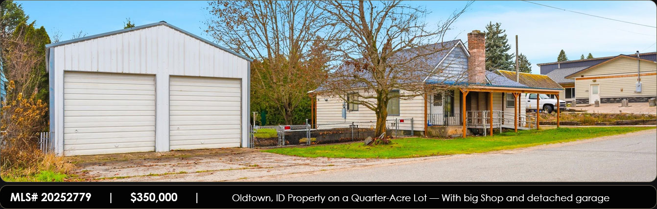 Oldtown, ID Property on a Quarter-Acre Lot — With big Shop